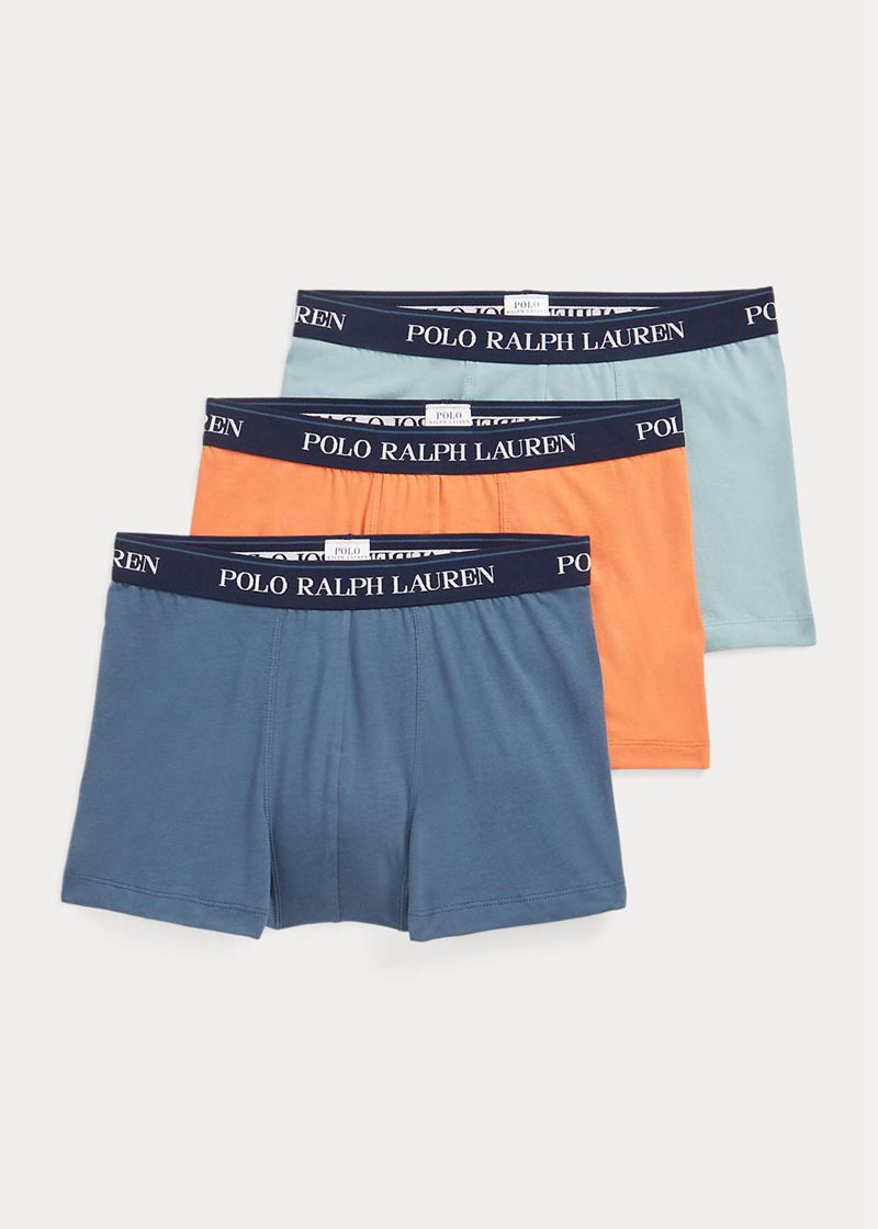 Calzoncillos Polo Ralph Lauren Hombre Classic Stretch Cotton Trunk 3-Pack Chile Azules AEJNB-7831